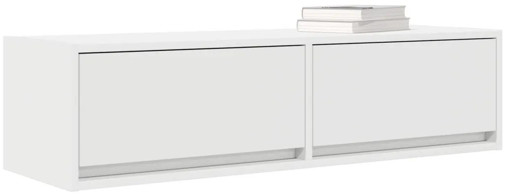 TV Szekrény Fehér 100x31x25,5 cm Műszaki Fa