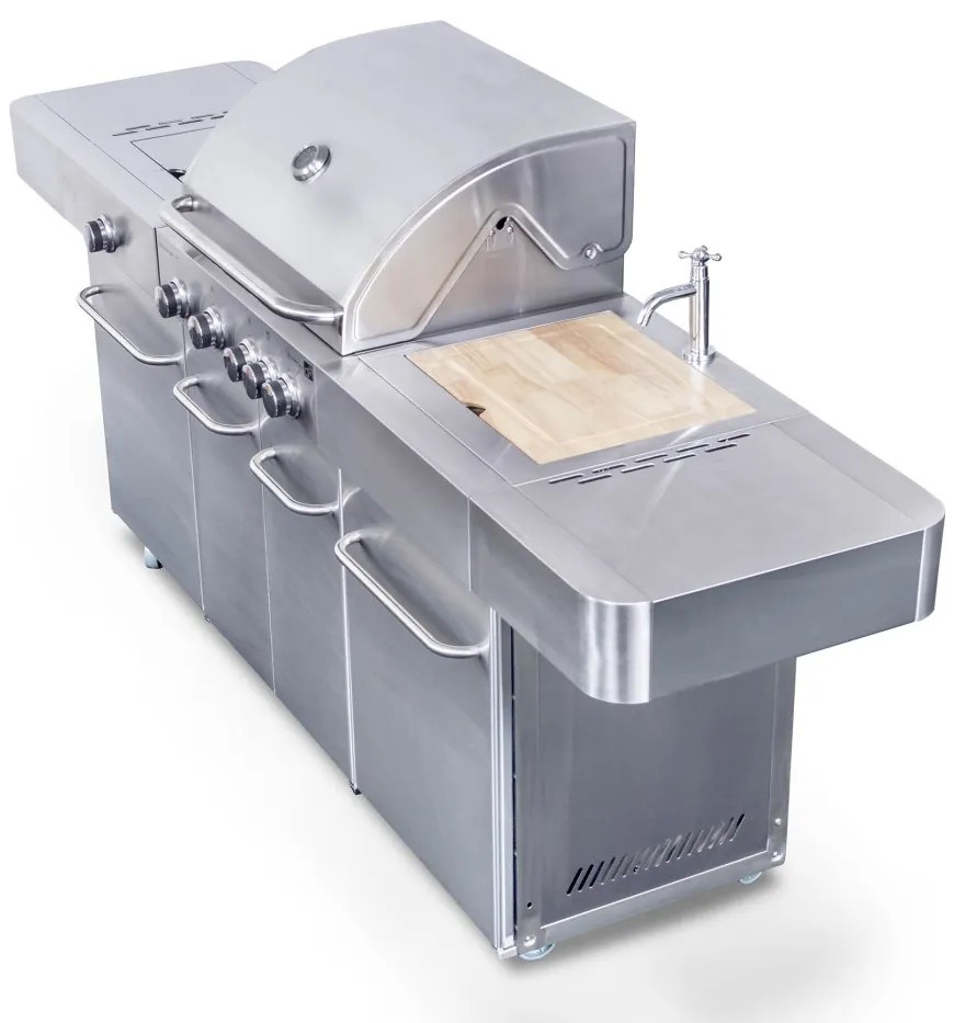 G21 Arizona gázgrill, BBQ Premium Line konyha 6 égőfej + ajándék nyomáscsökkentő