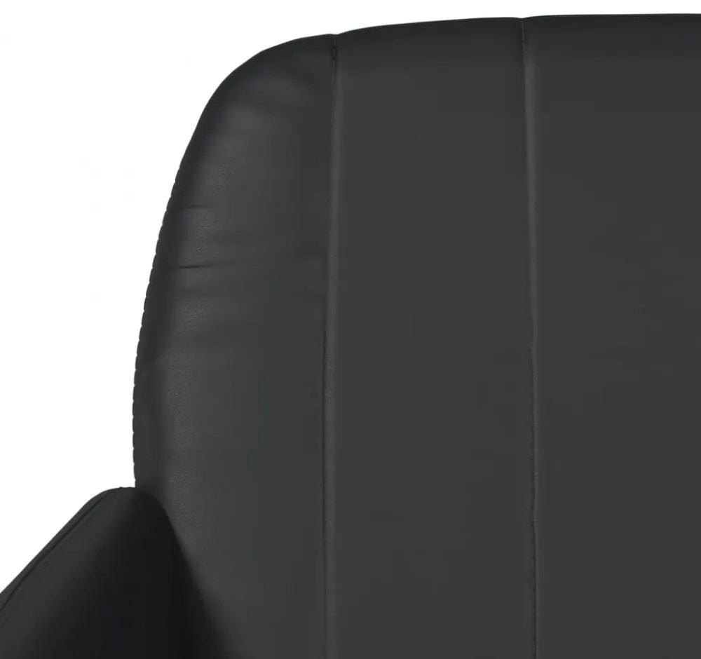 fekete műbőr pad 107 x 80 x 81 cm