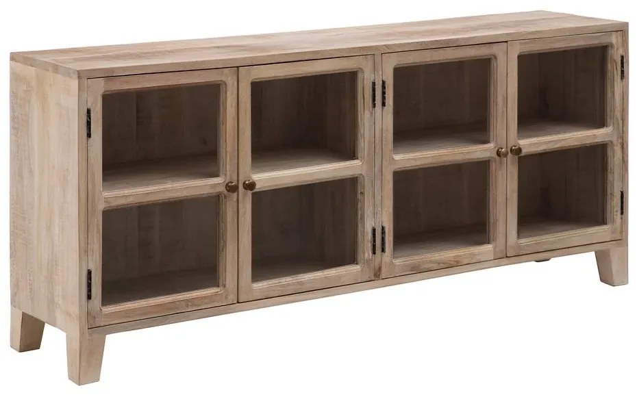 Natúr színű mangófa tálalószekrény 160x71 cm – Ixia