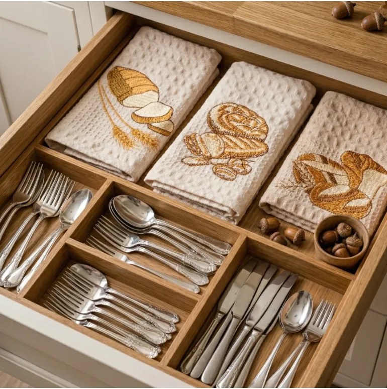 EMI Bread waffle szövésű konyharuha szett 3 db