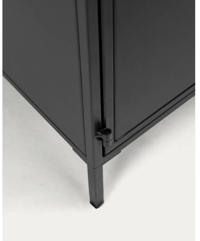 Fekete acél komód 160x72x35 cm Shantay – Kave Home
