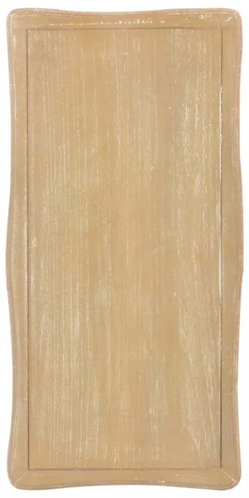 fehér és barna tömör fenyőfa dohányzóasztal 87,5 x 42 x 44 cm