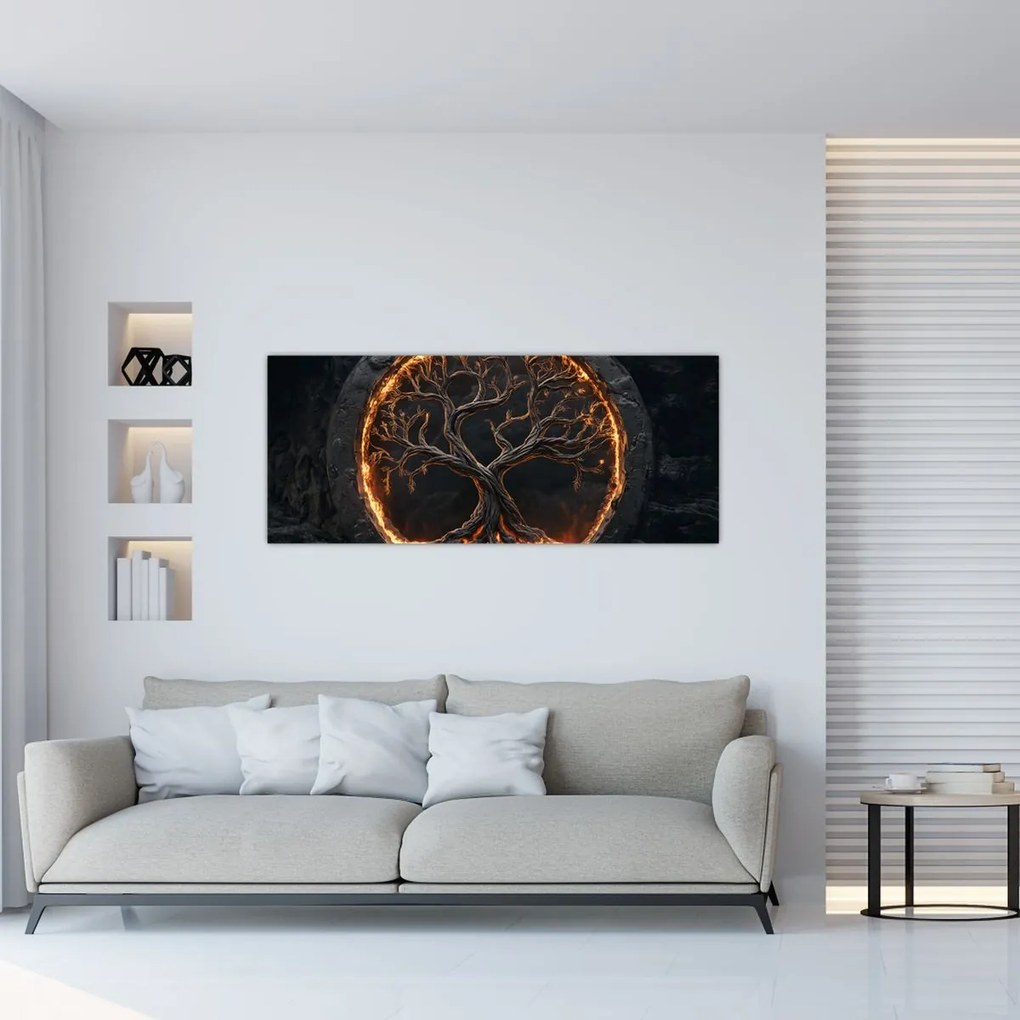 Kép – Életfa lávában I. (120x50 cm)
