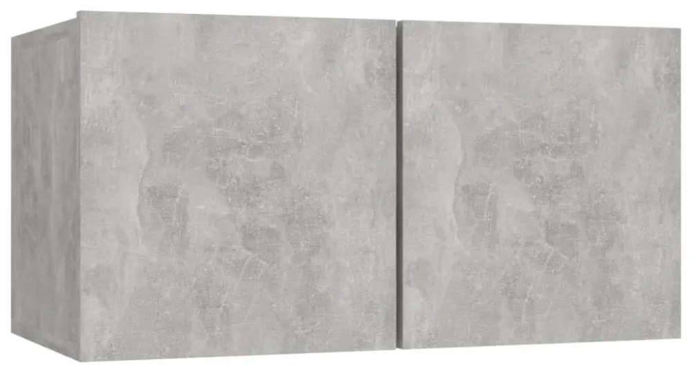 2 db betonszürke függő TV-szekrény 60 x 30 x 30 cm
