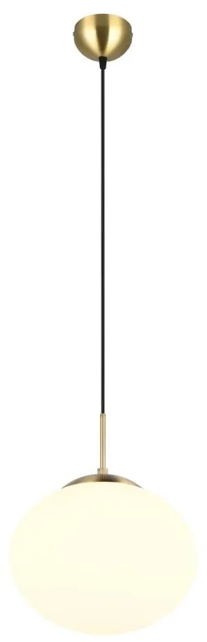 Fehér-aranyszínű függőlámpa üveg búrával ø 30 cm Fomento – Trio