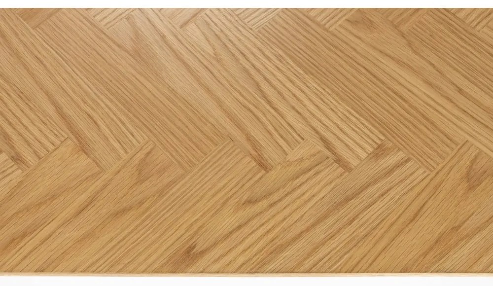 Natúr színű dohányzóasztal tölgyfa dekoros asztallappal 60x120 cm Fabio – White Label