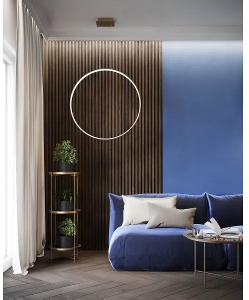 Thoro TH.221 - LED Csillár zsinóron RIO LED/30W/230V CRI95 4000K átm. 55 cm arany