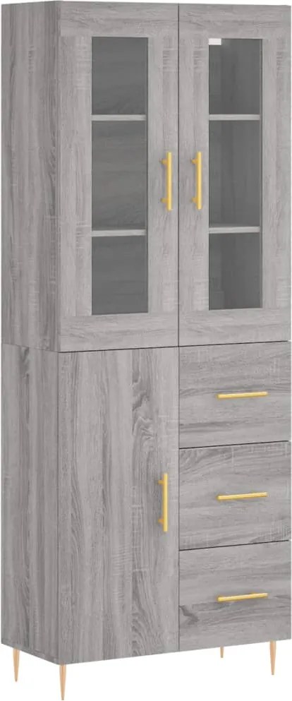 vidaXL szürke sonoma szerelt fa magasszekrény 69,5 x 34 x 180 cm
