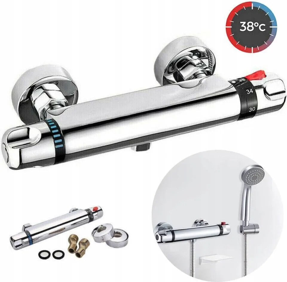 Termosztatikus Zuhanycsaptelep Modern design Egyszerű összeszerelés