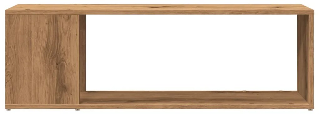 kézműves tölgy színű szerelt fa TV-szekrény 100x24x32 cm