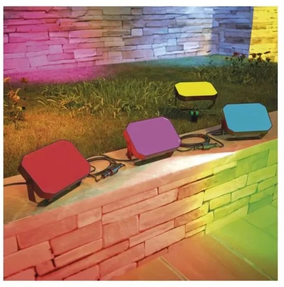 KÉSZLET 3x LED RGBIC Dimmelhető kültéri reflektor LED/14W/230V 3000-6500K IP65 Wi-Fi Tuya