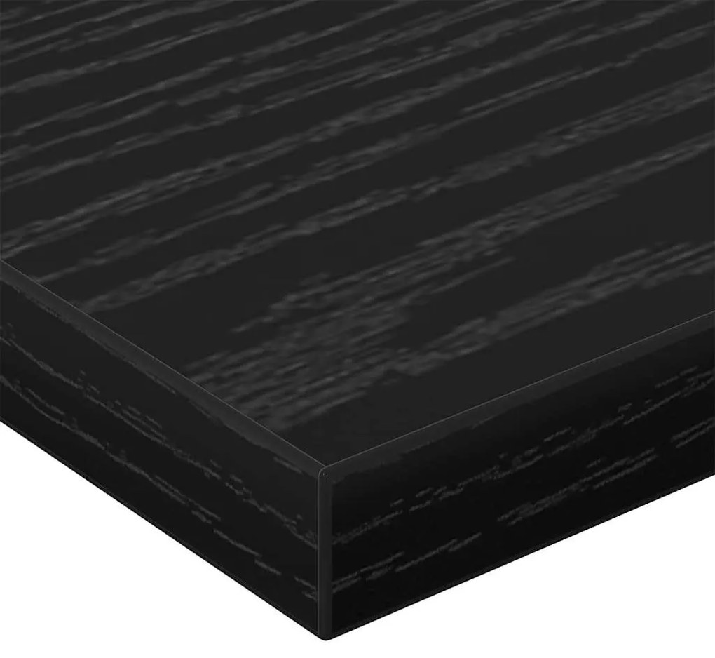 Polcos könyvespolc 4 pcs Fekete 60 x 20 x 1.5 cm Faanyag