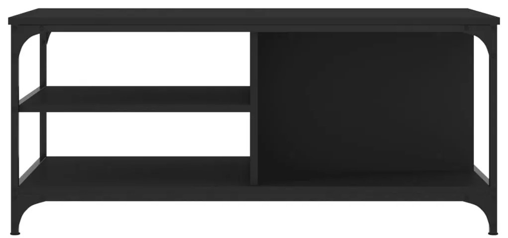 Fekete szerelt fa dohányzóasztal 100 x 50 x 45 cm