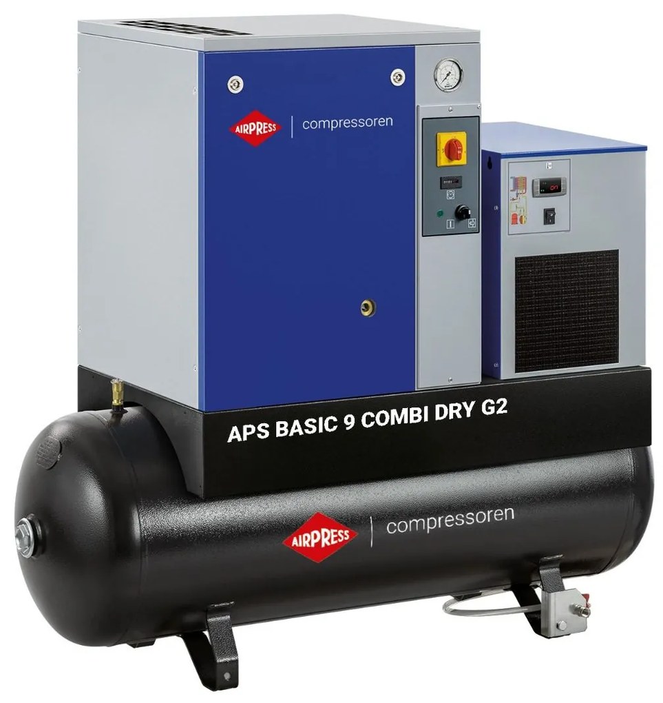Csavarkompresszor APS 9 Basic G2 Combi Dry 10 bar 10 LE/7,5 kW 984 l/min 500 l 362959