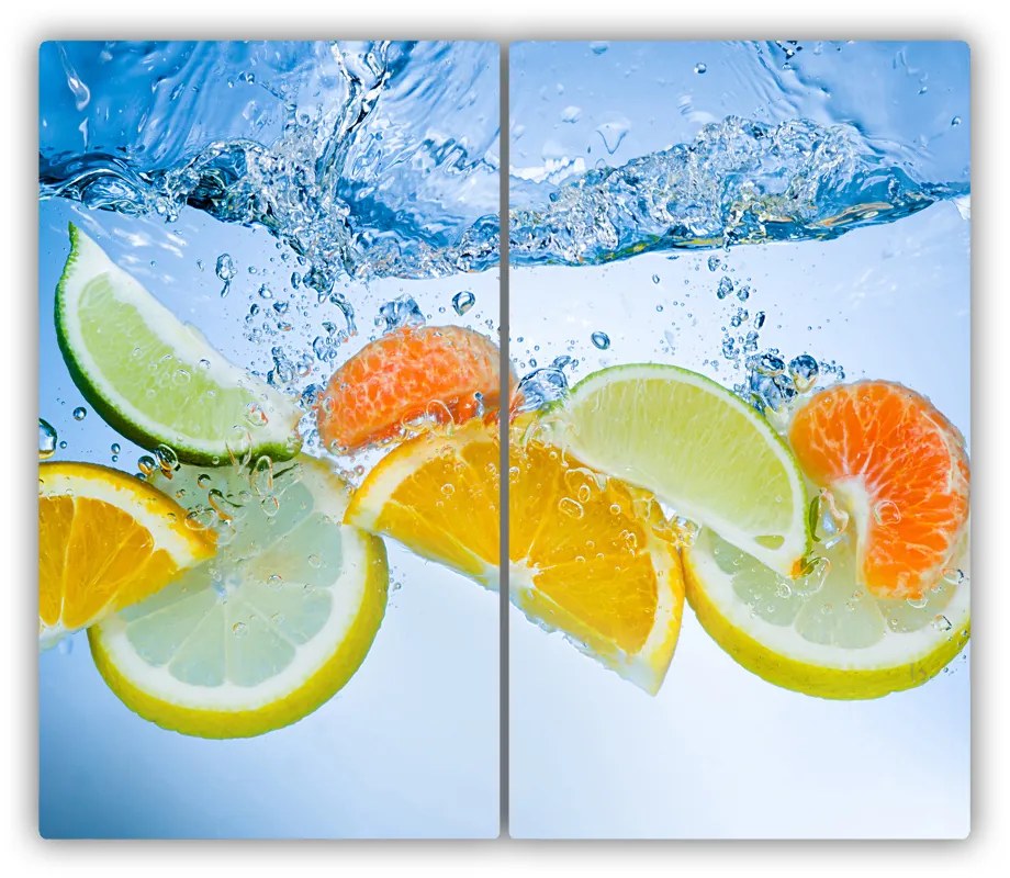 Üveg vágódeszka Citrus víz alatt 60x52 cm