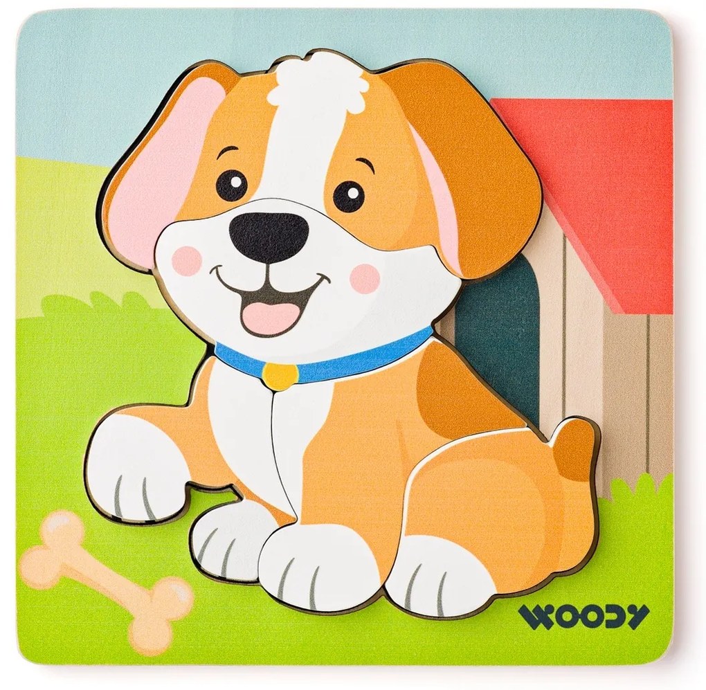 Woody Puzzle Baby Kutyus