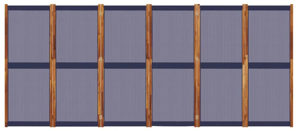 sötétkék 6 paneles térelválasztó 420 x 180 cm