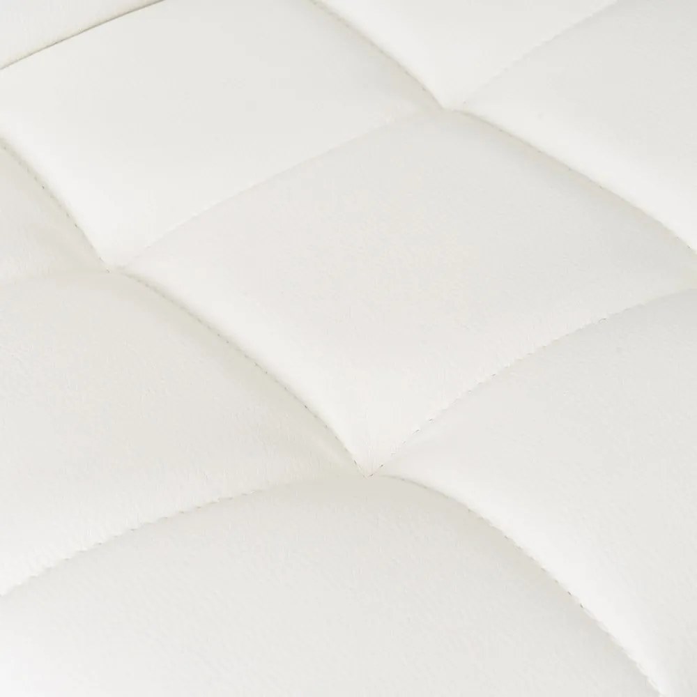 Fehér bőr utánzat állítható magasságú bárszék szett 2 db-os (ülésmagasság 93 cm) – Casa Selección