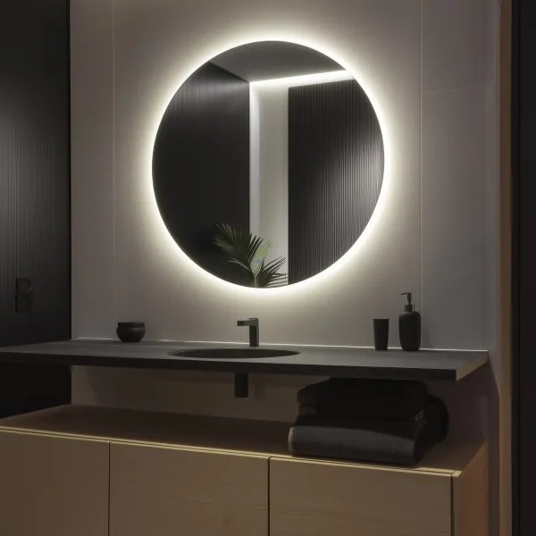 Brilagi - LED fürdőszobai tükör LUNA LED/32W/230V átm. 100 cm IP44 CRI 90 dimmelhető +CCT