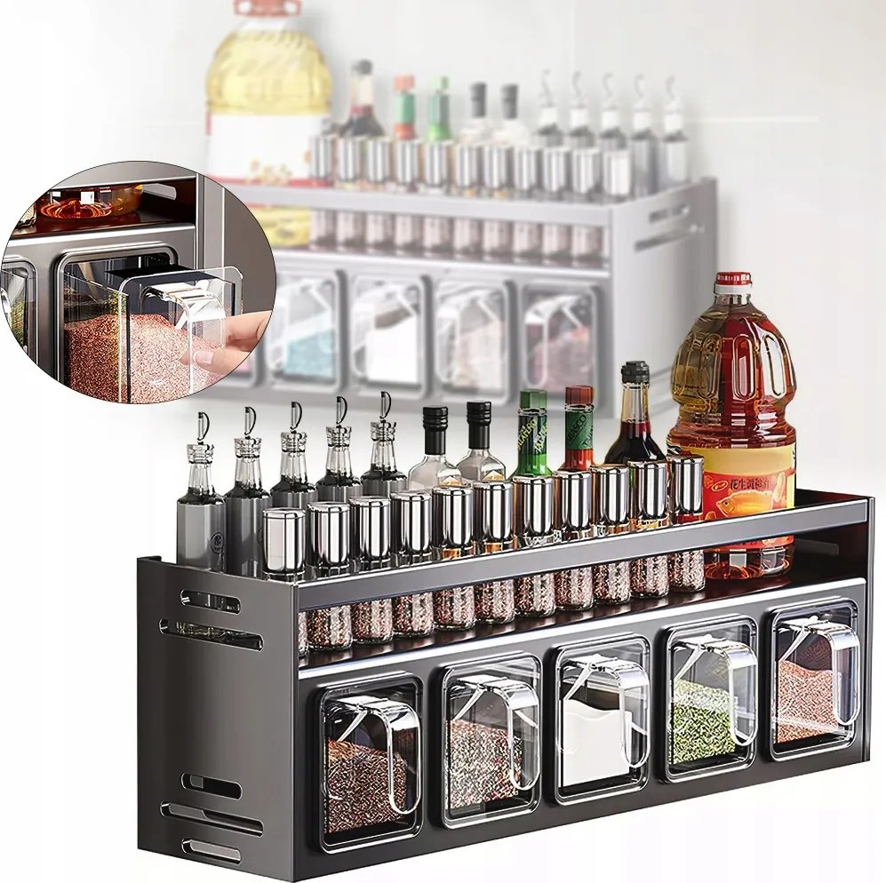 Fűszertartó Állvány Polc Rendszerező Akasztós Eszköz