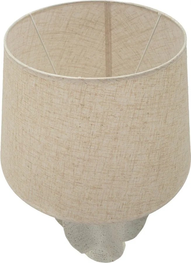 Krémszínű asztali lámpa textil búrával (magasság 63 cm) Ester – Mauro Ferretti