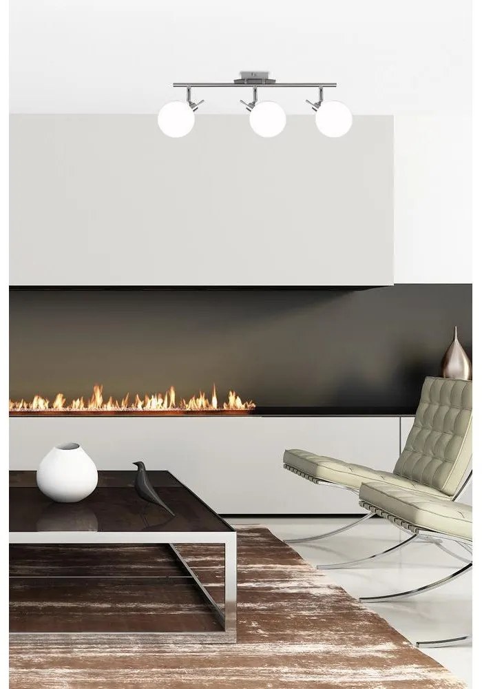 Ezüstszínű mennyezeti lámpa üveg búrával 12x62 cm Ghost – Candellux Lighting