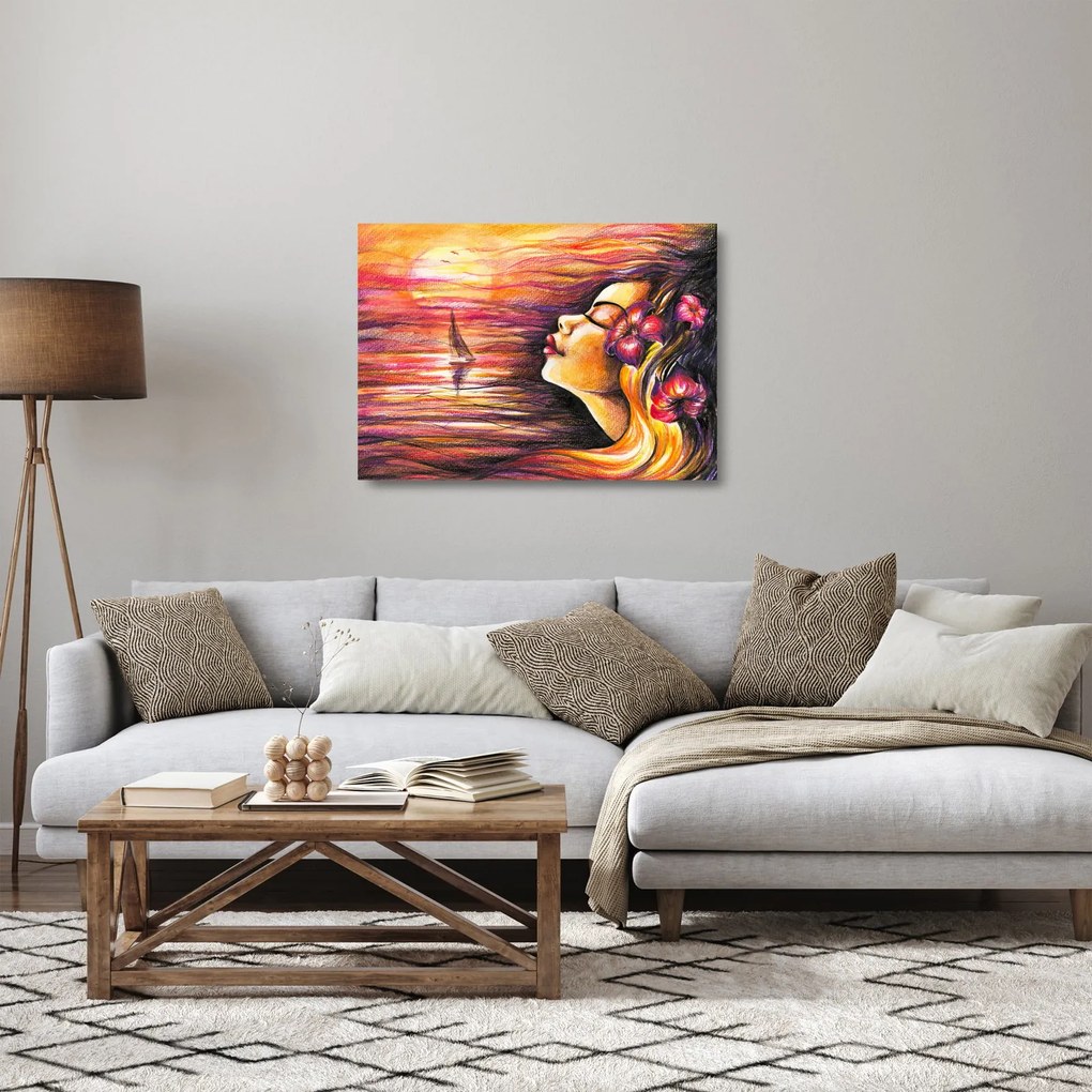 Kép - Nyári emlékek (üvegen) (70x50 cm)