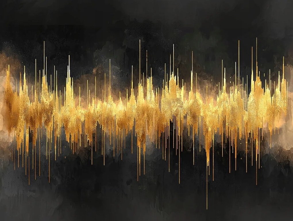 Vászonkép Canvas Absztrakt Diagram Hang Hullám Zene Ritmus 100x75