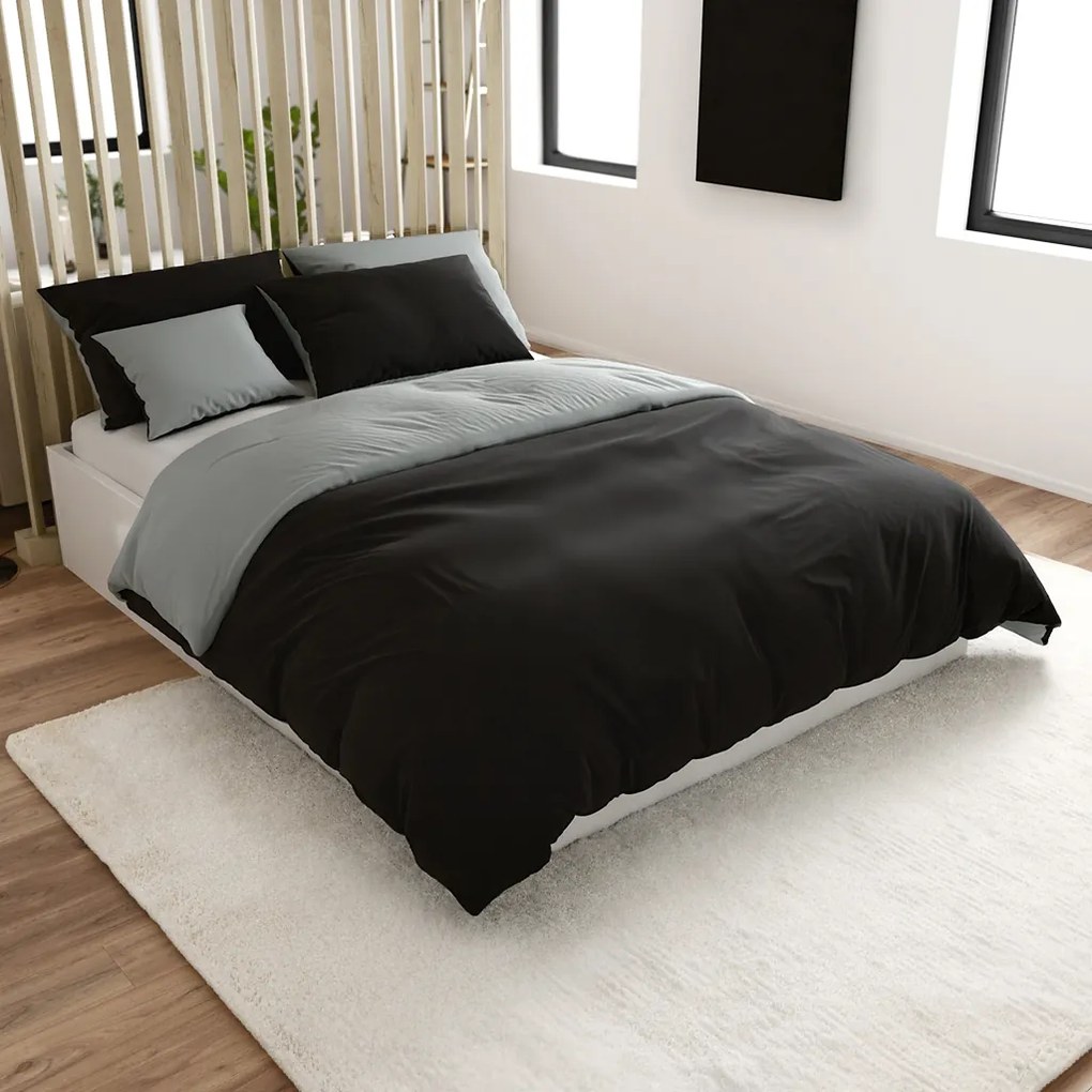 MONOCHROMATIC szürke pamut ágyneműhuzat Ágyneműhuzat mérete: 70 x 90 cm | 140 x 200 cm