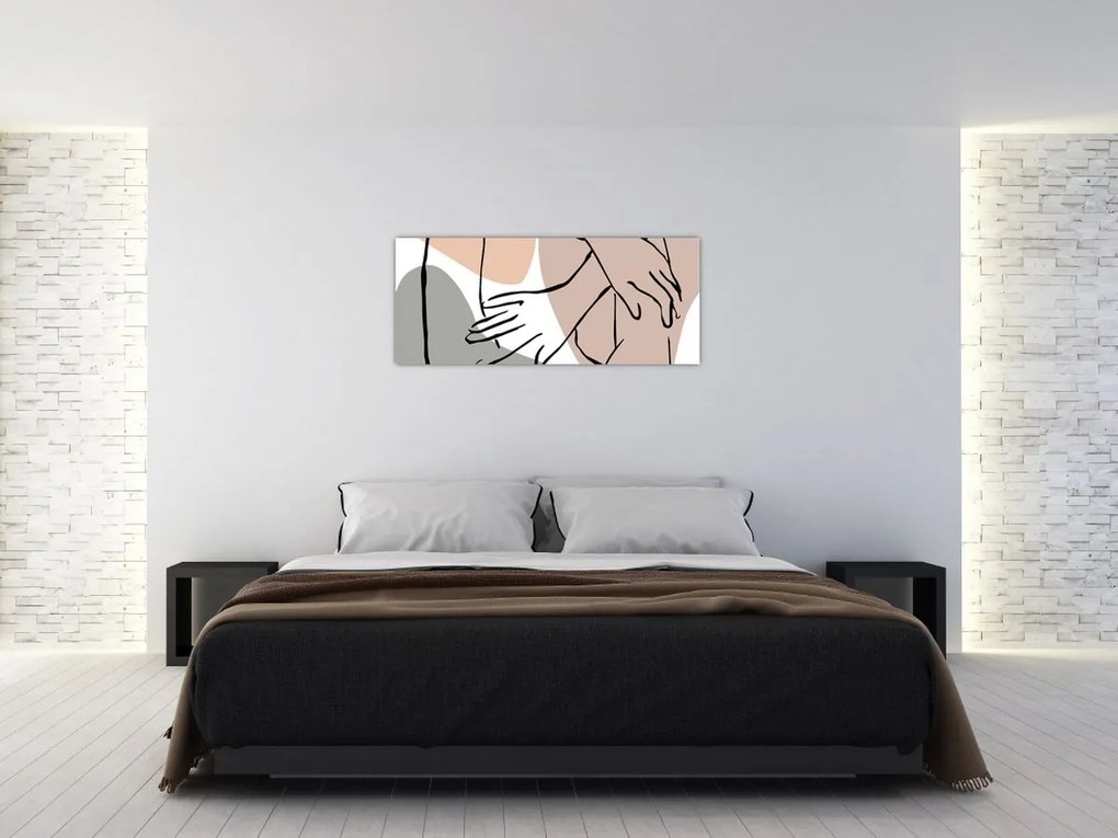 Kép - Női test vonal művészet N⁰2 (120x50 cm)