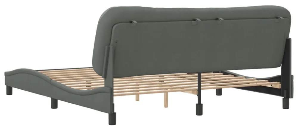 sötétszürke szövet ágykeret matrac nélkül Hvar 180 x 200 cm