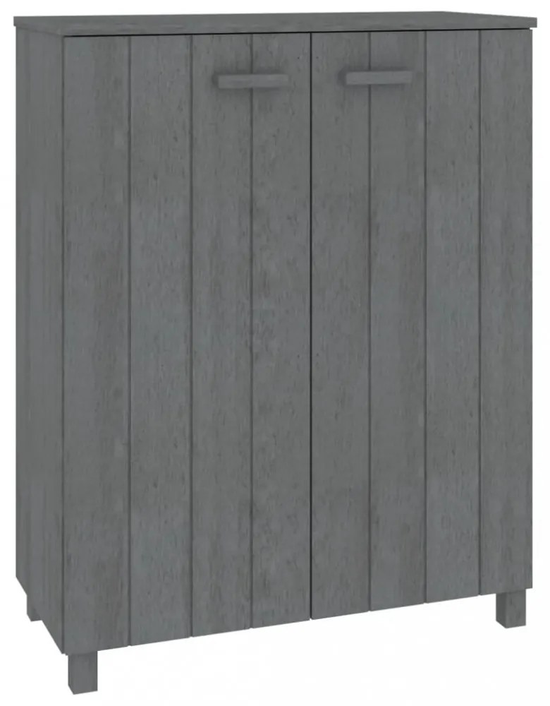 HAMAR sötétszürke tömör fenyőfa cipőszekrény 85 x 40 x 108 cm