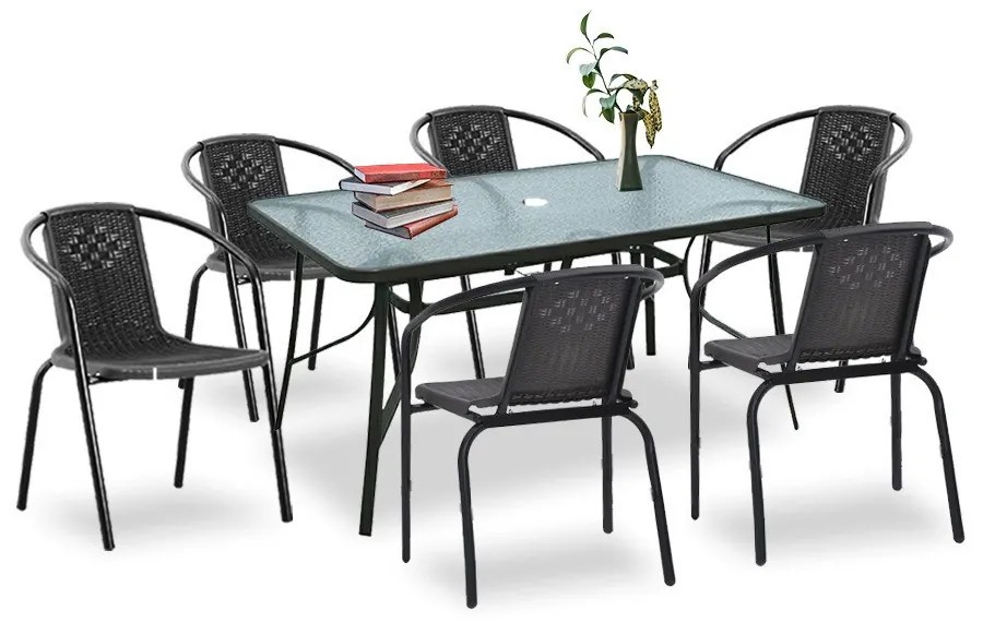 Elzas 6+1 kerti bútor garnitúra szett