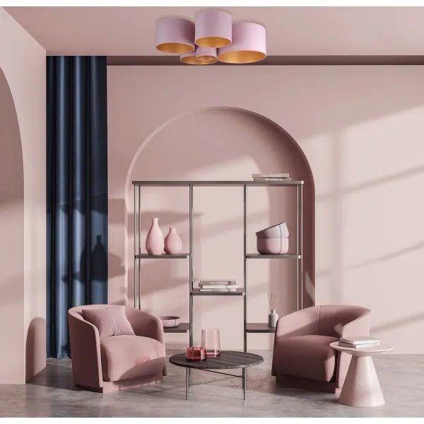 Duolla - Mennyezeti lámpa ROLLER PENTO 5xE27/60W/230V rózsaszín