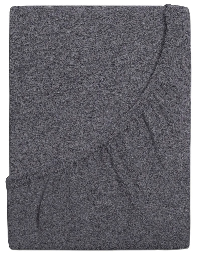 4Home Perfect frottír lepedő antracit , 180 x 200cm, 180 x 200 cm