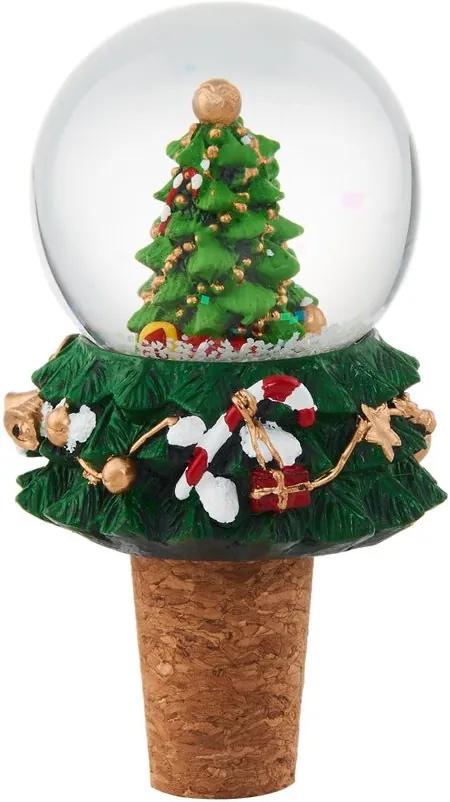 X-MAS hógömbös üvegzáró dugó, Karácsonyfa