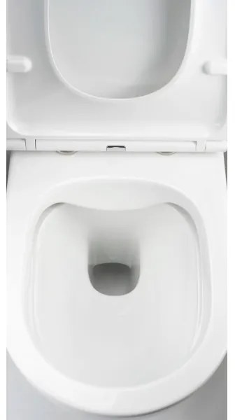 Deante CGRD6ZPW - Falra szerelhető WC SoftClose ülőkével, ROUND, kerámia/fehér