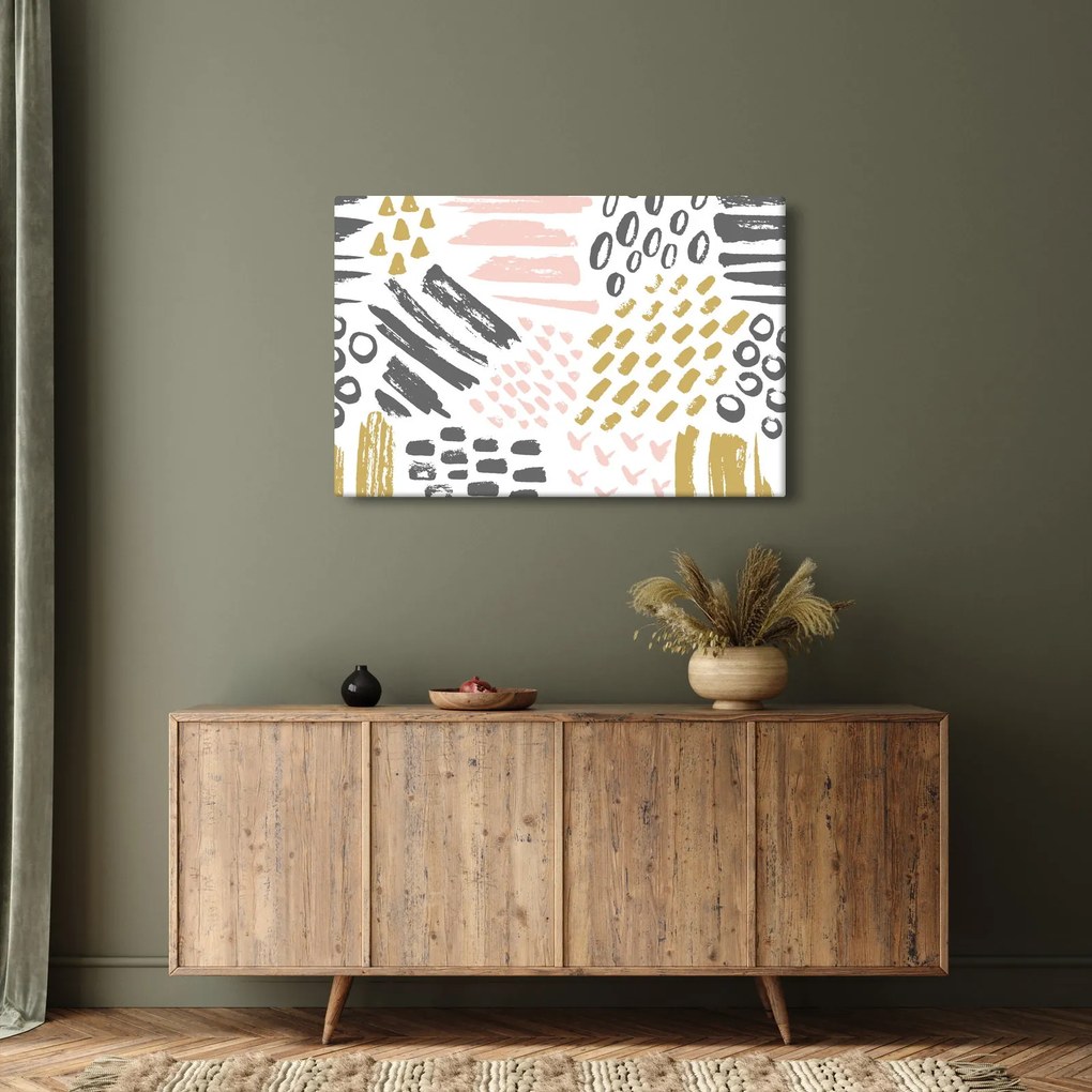 Kép - Absztrakt stroke-ok (90x60 cm)