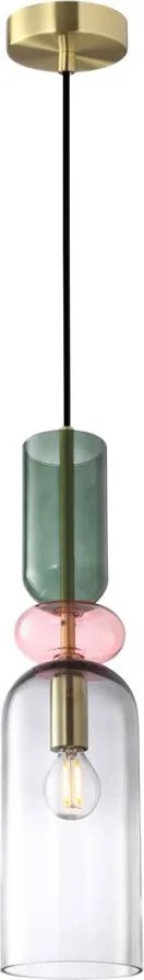 ITALUX PND-37462D-MC-GD MANSO Modern Függesztett Lámpa Piros, Kék, Arany E14 IP20