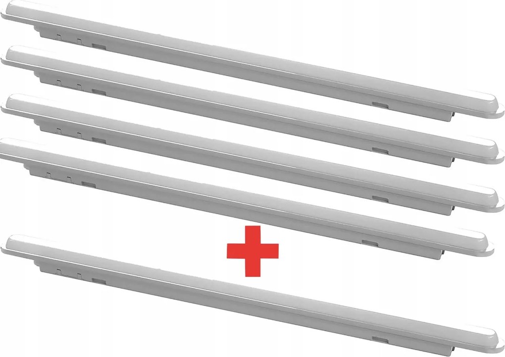 Led lámpatest Volga, IP65, 2400 lm, fehér, 4 db 1 db ingyen