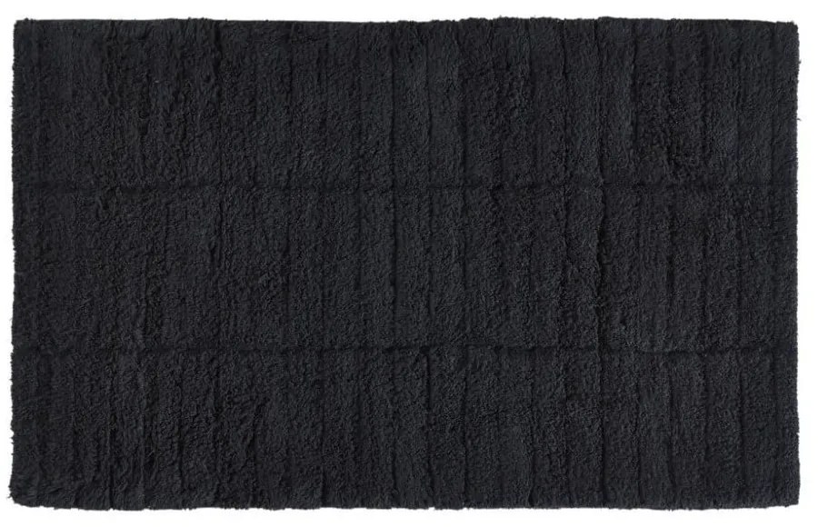 Tiles fekete pamut fürdőszobai kilépő, 50 x 80 cm - Zone