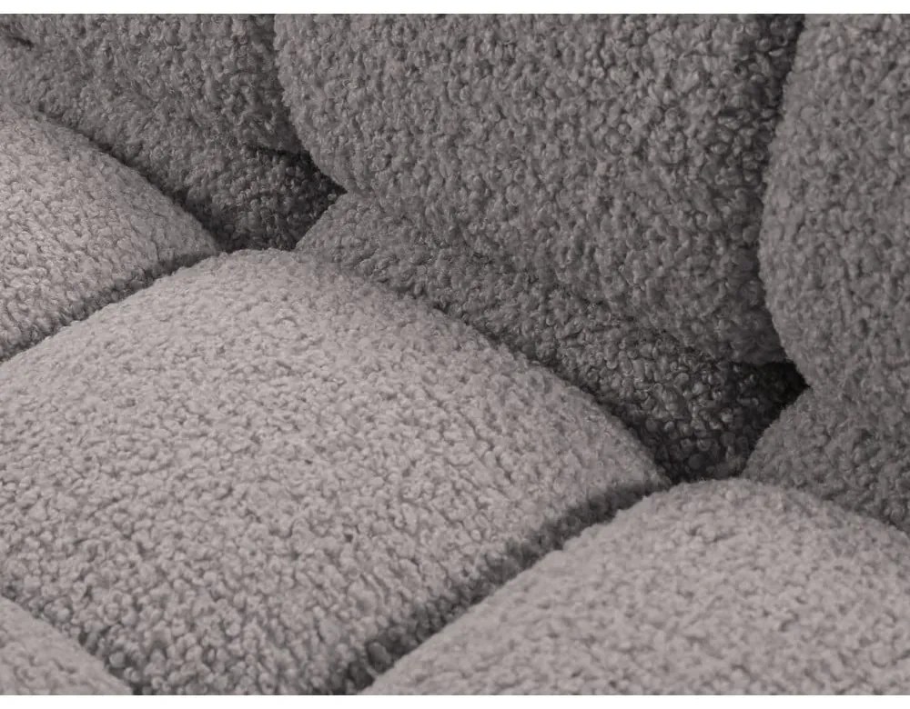 Világosszürke buklé kanapé modul (jobb oldali) Bellis – Micadoni Home