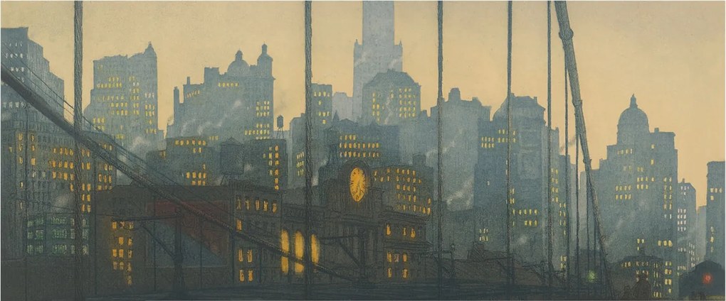 Stílusos Dekoratív Fotótapéta Flizelin Esti panoráma 250x104