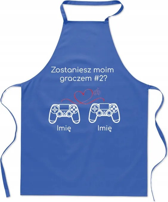 Személyre szabott Valentin-napi kötény Te leszel a játékosom #2 Ps? Név