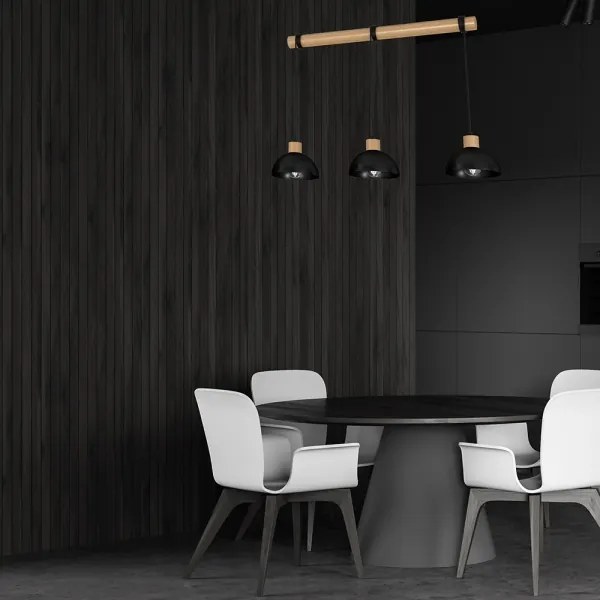 Csillár zsinóron ERIK 3xE27/60W/230V bézs/fekete