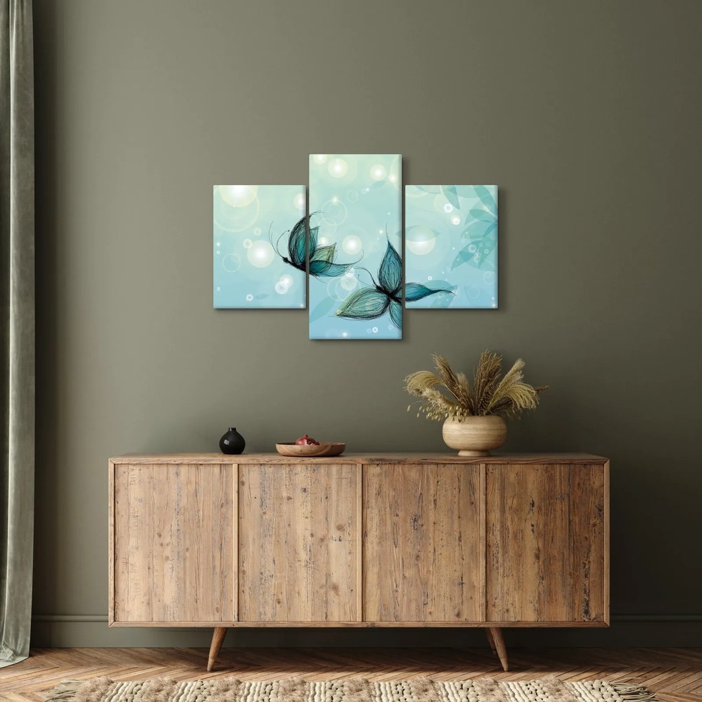 Kép - kék pillangók (90x60 cm)