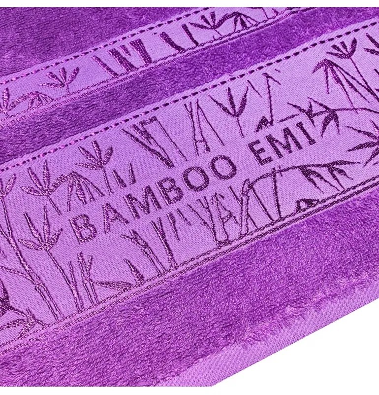 EMI lila bambusz törölköző 50x100 cm