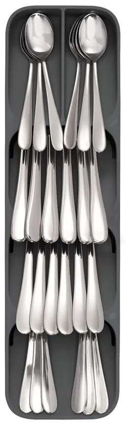 Szürke műanyag evőeszköztartó fiókba 11 x 39,5 cm Duo – Joseph Joseph