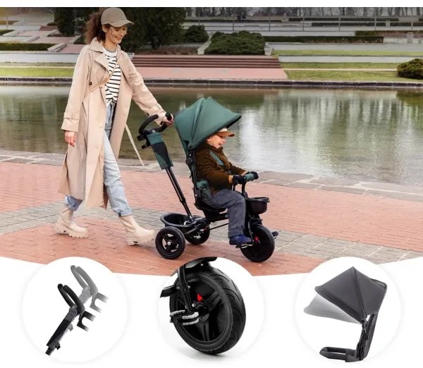 KINDERKRAFT - Gyermek tricikli AVEO zöld